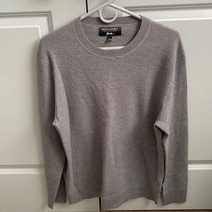 Men's Banana Republic Grey Sweater Italian Merino Yarn Size L.